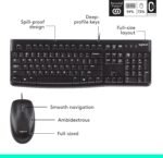⁦طقم كيبورد وماوس لوجيتك MK120 سلكي USB – أسود⁩ - الصورة ⁦7⁩