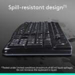 ⁦كيبورد لوجيتك K120 سلكي USB – عربي وإنجليزي – أسود⁩ - الصورة ⁦7⁩