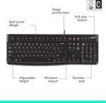 ⁦كيبورد لوجيتك K120 سلكي USB – عربي وإنجليزي – أسود⁩ - الصورة ⁦3⁩