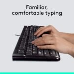 ⁦طقم كيبورد وماوس لوجيتك MK120 سلكي USB – أسود⁩ - الصورة ⁦5⁩