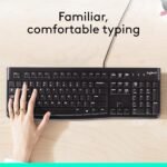 ⁦كيبورد لوجيتك K120 سلكي USB – عربي وإنجليزي – أسود⁩ - الصورة ⁦5⁩