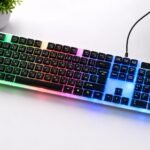 كيبورد ألعاب ADMIN AD100 سلكي USB بإضاءة متعددة الألوان وهيكل معدني – أسود