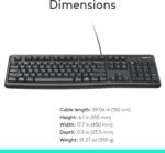 ⁦كيبورد لوجيتك K120 سلكي USB – عربي وإنجليزي – أسود⁩ - الصورة ⁦4⁩