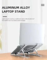 Foldable Laptop Stand, Silver - Image 3